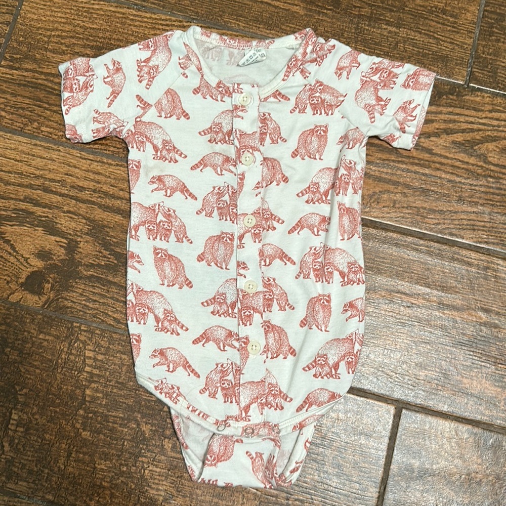 Kate Quinn Raccoon onesie